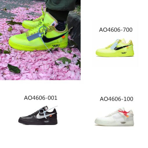 오프화이트 x 나이키 에어포스 1 로우 AO4606-100/AO4606-001/AO4606-700